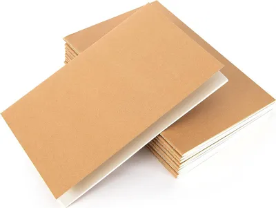 Produktbild von 10er Pack Notizbücher, Blanko Seiten A5 Notizblock, Skizzenbuch, Kraft Cover Notizheft für Kinder und Erwachsene, Tagebuch für Schule, Büro, Reisen