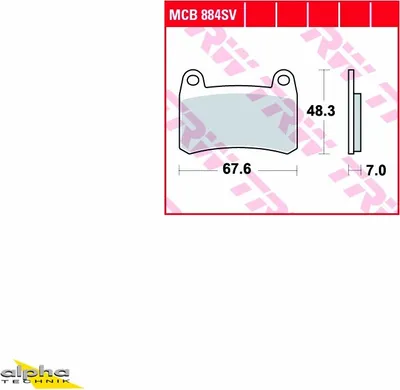 Productafbeelding van TRW Remblokken set MCB884SV BN302 P10