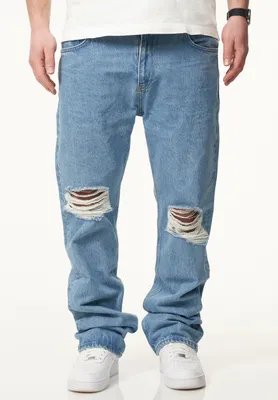 Produktbild von DAILY Baumwolle Herren Jeans DCPARADERA Herren Lange Hose Jeans Ripped Straight-Fit