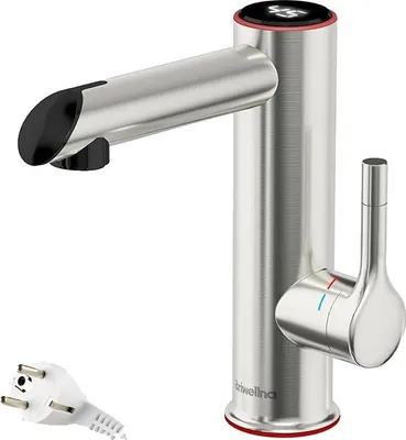 Produktbild von Sofort-Wassererhitzer, Edelstahl-Design, einstellbare Temperaturregelung, Metall Silber, EU