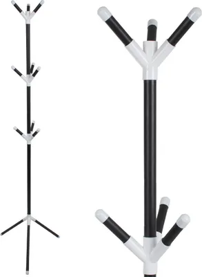 Produktbild von Garderobenständer Kleiderständer Metall 176cm 9 Haken Garderobe Verk9