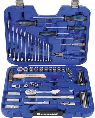Produktbild von Werkzeugkoffer 47-teilig im Kunststoffkoffer 4-24 mm