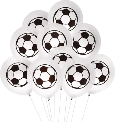 Produktbild von Oblique Unique 10x Fußball Luftballons Kinder Geburtstag WM Weltmeisterschaft Party Deko Ballons