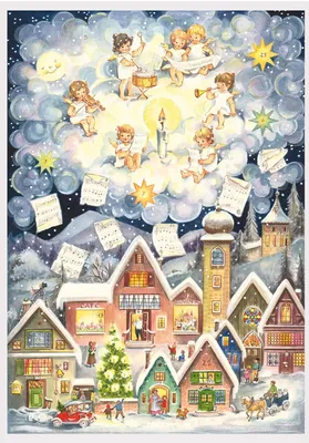 Produktbild von Adventskalender, Nachdruck aus dem Jahr 1952: "Engelskonzert" – Papier-Adventskalender