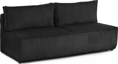 Zdjęcie produktu dla Sofa nubio czarny tkanina, podstawa czarny