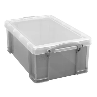Produktbild von Really Useful Box Aufbewahrungsbox 9,0 l transparent, grau 39,5 x 25,5 x 15,5 cm