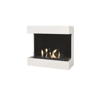 Produktbild von Wandkamin Ethanolkamin Umbria, MDF, Weiß, Maße: 65 cm (H) x 74 cm (B) x 34 cm (T)