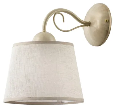 Immagine prodotto di Applique da parete KAMELIA ecru 1xE27x20W in tessuto, dimensioni: 28x20x26 cm, IP20, Jupiter