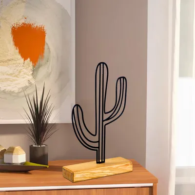 Immagine prodotto di Evila Originals, Cactus - Nero, Oggetto decorativo, Nero, 22 x 41 x 4 cm