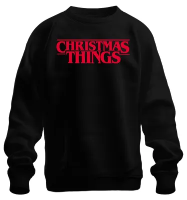 Zdjęcie produktu dla Christmas Series Stranger Christmas Gift Series Demogorgon Uni  Bluza Pullover, Czarny, L
