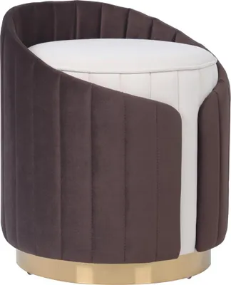 Produktbild von Hocker Corvin 100 Elfenbein / Braun