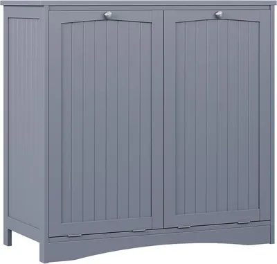 Produktbild von Wäscheschrank Vicco Bianco Grau 83 x 80 cm mit 2 Wäschekörben, Model 57364