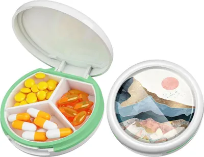 Immagine prodotto di Scatola per pillole 3 scomparti Scatola per pillole impermeabile per farmaci e viaggi