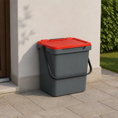 Produktbild von Foscas - Mülleimer, 40x31x39h cm Rot, Volumen 37 l,  Italy