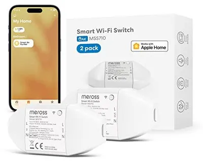 Meross WLAN Switch funktioniert mit Apple HomeKit, Smart Switch Remote Control m – Produktbild 1