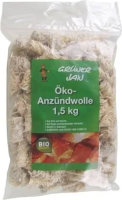 Produktbild von Öko-Anzündwolle Ofenanzünder Grillanzünder Kaminanzünder Anzünder Holzwolle