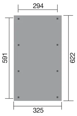 Produktbild von WEKA Carport 609 aus Holz Carport Unterstand Überdachung Flachdach