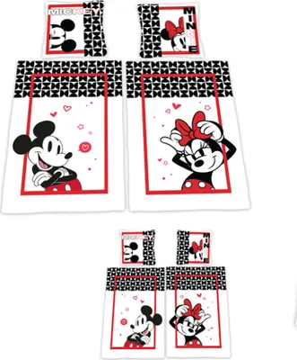 Produktbild von Pościel Disney Mickey & Minnie 135 x 200 cm 100% bawełna