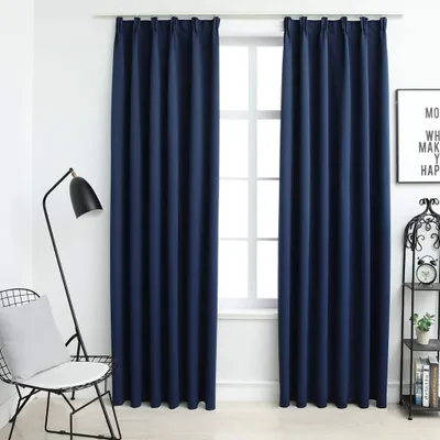 Immagine prodotto di VIDAXL -Vorhänge Blackout con Haken 2 PC 140x225 cm blau
