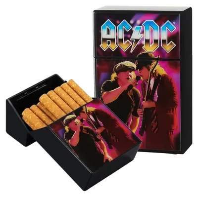 Produktbild von Zigarettenetui AC/DC Design, Zigarettenbox aus Acryl für 20 Zigaretten - Mehrfarbig – Live Energy