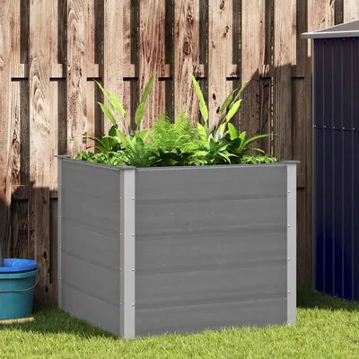 Obrázek produktu pro vidaXL Zahradní zvýšený záhon WPC 100x100x91 cm šedý