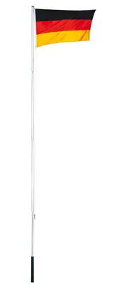 Produktbild von Aluminium Fahnenmast Mast Ständer Halter mit Deutschland WM Fahne Flagge