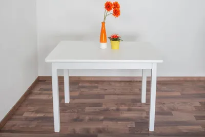Produktbild von Weißer Kiefernholz Tisch 110x70x75 cm