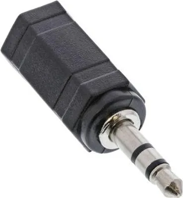 Produktbild von InLine Audio Adapter, 2,5mm Klinke Buchse an 3,5mm Stecker, Stereo, 2.5mm jack female, 3.5mm, Schwarz