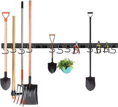 Produktbild von Famanu Werkzeughalter 122 cm für Garage Organizer - Aufbewahrungssystem für Besen und Wischmopp