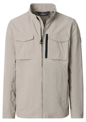 Produktbild von Leichte klassische gewebte Sommerjacke mit Stehkragen und Brusttaschen