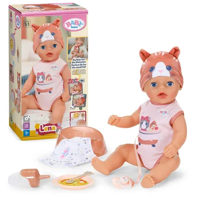 Produktbild von BABY born Lena 36cm in Strampler mit Katzenmotiv mit 7 Funktionen ab 1 Jahr