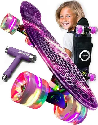 Produktbild von Mini Cruiser Skateboard 56 cm für Kinder, Jungen, Mädchen und Anfänger