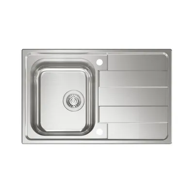 Produktbild von Spüle RIVA 1 mit Drehexcenterbedienung / Edelstahlspüle / CONTURA / Ausschnitt 770 x 480 mm