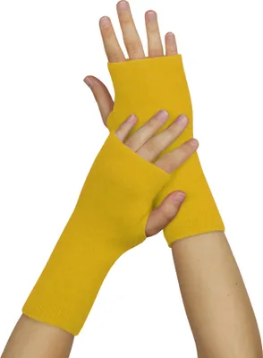 Produktbild von wobera Angora Pulswärmer oder Stulpen mit Daumenloch (Gr. 1, Farbe: gelb)