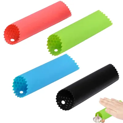 4er Set Silikon-Knoblauchschäler, Roller, Küchenwerkzeug