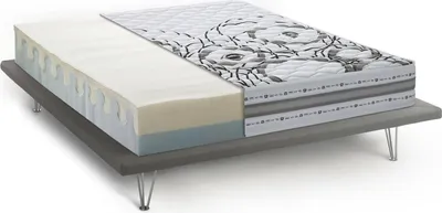 Produktbild von Doppelmatratze Dmelos, Memory-Foam- und Waterfoam-Matratze, 100%  Italy, Anti-Milbe und hypoallergen, Cm 160x200h 22