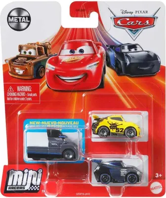 Produktbild von Disney Pixar Cars – 3er-Pack Mini-Fahrzeuge (zufälliges Modell) – Kleines Auto – Ab 3 Jahren – Disney Pixar Cars – GKG01