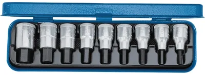 Immagine prodotto di Set di chiavi a bussola da 1/2" (9 pezzi), 5-16 mm, i6kt Gedore | 4010886615621