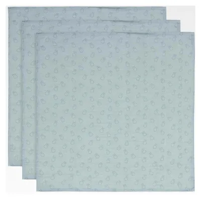 Produktbild von Musselin Tuch Baby - Miffy Silhouetten, Meergrün - 3er Set - 70x70cm - 100% Baumwolle - Spucktücher Baby -