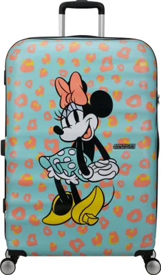 Image de American Tourister trolley Wavebreaker Disney Spinner 77 / 28 Disney Trolley Minnie Pastel Dots turquoise