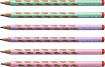Produktbild von STABILO - Ergonomischer Dreikant-Bleistift für Rechtshänder - EASYgraph – Härtegrad HB, 6er Pack Pastellfarben