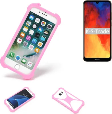 Produktbild von K-S-Trade Handy Hülle kompatibel mit Huawei Y6 (2019) Schutz Hülle Bumper Silikon Schutz Hülle Cover Case Silikoncase Silikonbumper TPU Softcase