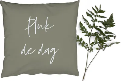 Produktbild von MuchoWow® Zierkissen Sofakissen Wohnzimmer Dekokissen 40x40 cm Carpe diem - Text - Zitate - Nutze den Tag - Foto Kissen - Schlafzimmer Dekoration
