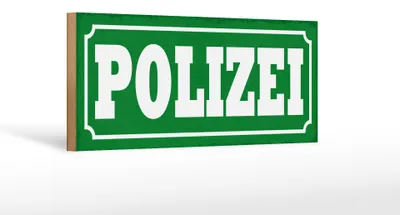 Produktbild von Holzschild Hinweis 27x10cm Polizei