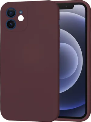 Produktbild von Techsuit Soft Flex Back Cover Hülle für Apple iPhone 12 - Pflaumenrot