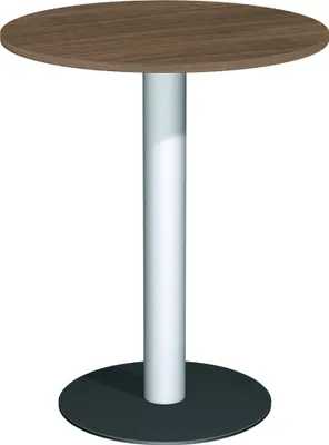 Produktbild von Gera Bistrotisch Konferenztisch Tellerfuß Kreisform, feste Höhe, D-900x1100, Nussbaum