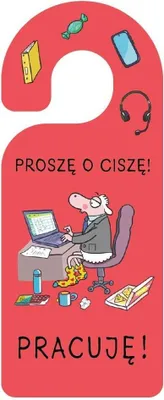 Zdjęcie produktu dla Zawieszka na klamkę Praca Kartonowa