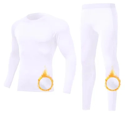 Imagen del producto de Conjunto de ropa interior térmica para hombre con forro de polar