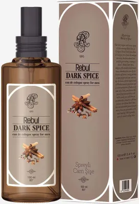Produktbild von Rebul Eau de Cologne | Kölnisch Wasser für Herren Glasflasche After Shave, Cologne, Rasierwasser für Herren und Damen - Dark Spice 100ml