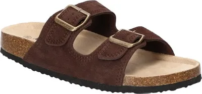 Produktbild von AMERICAN CLUB CY155 Pantoletten, Echtleder Flip-Flops, Casual, Braune 38